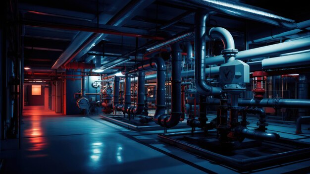 Background plant fuel factory engineer power pipe industrial tube steel pipeline
