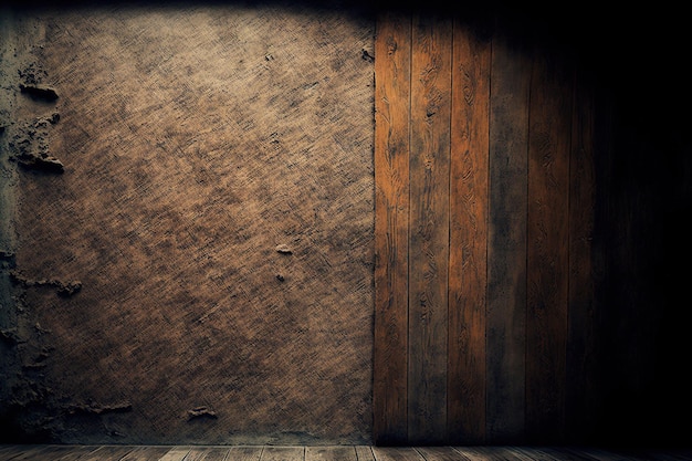 Background plastered brown or tough wood wall texture