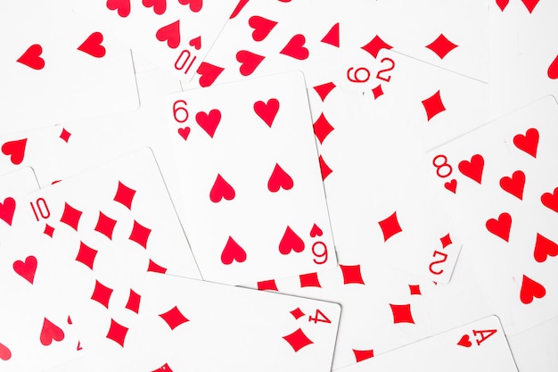 Photo background of playing cards