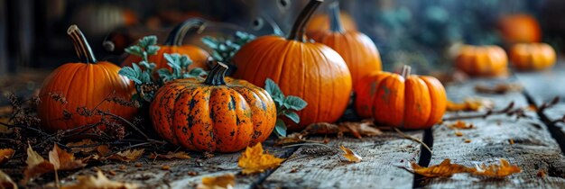 Background Pumpkin Thanksgiving Day Selective Banner Image