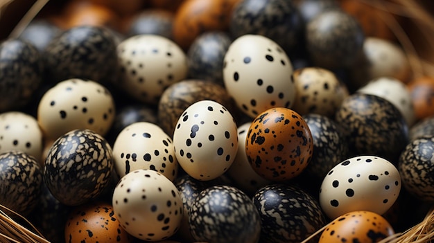 background of quail eggs