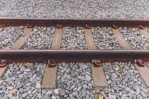 Photo background of railroad tracks