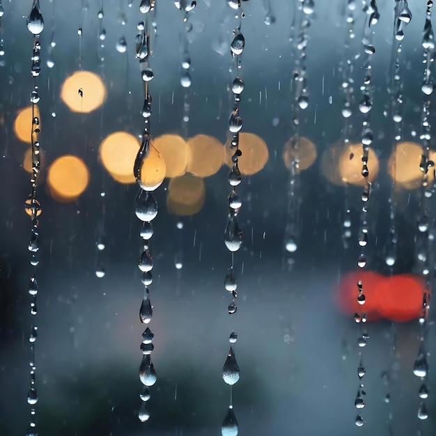 Foto le gocce di pioggia di sottofondo da vicino