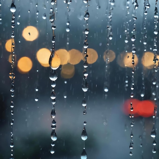 Photo background rain drops close up