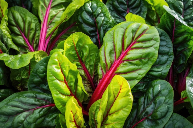 Background of rainbow chard