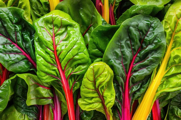 Background of rainbow chard