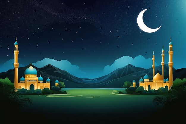 Background Ramadhan 1445 H 3D background