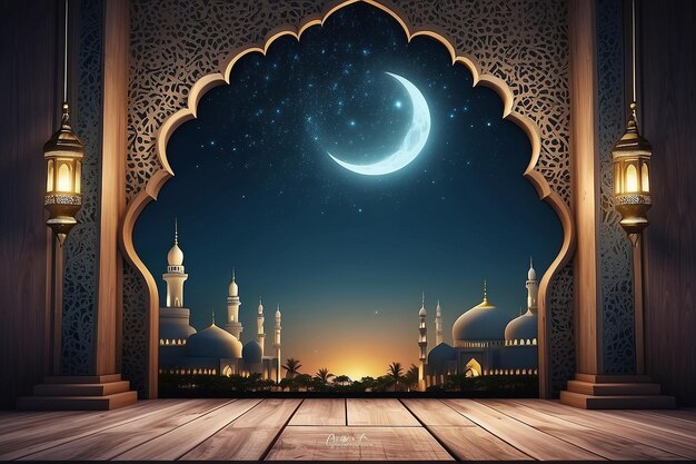 Photo background ramadhan 1445 h 3d background