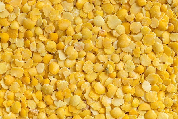 Photo background raw split yellow lentils