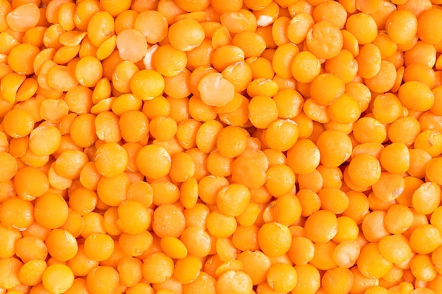 Background raw whole red lentils