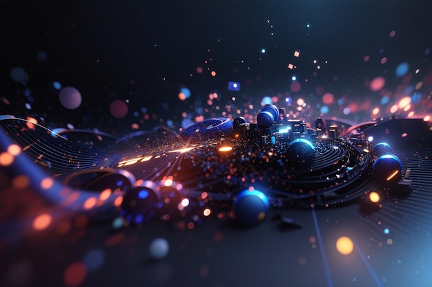 Background realistic abstract technology particle