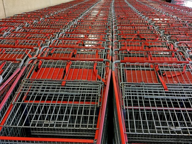 Background Red and Chrome Shopping carts