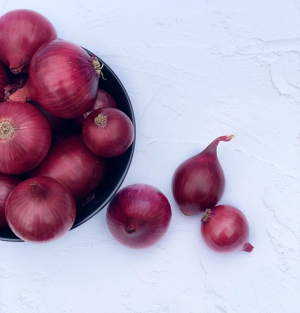 background of red onion close-up.