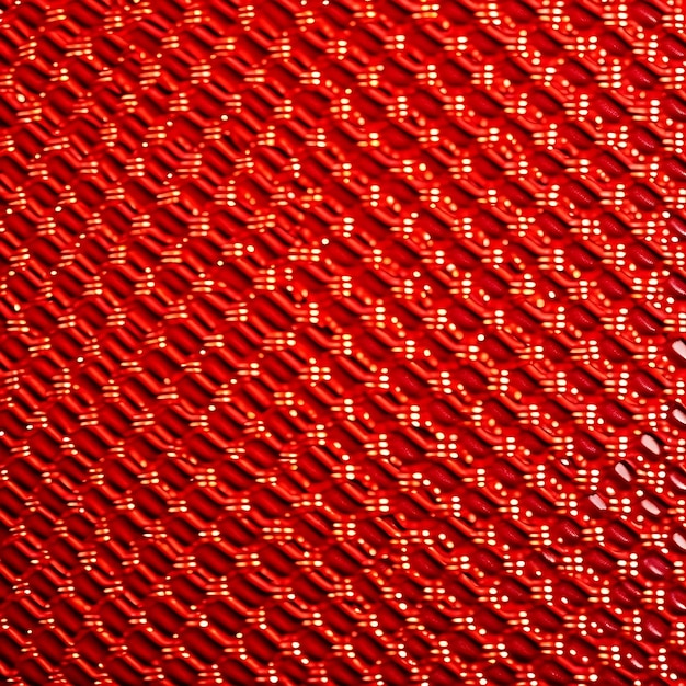 Background of red sequin Fashion shiny fabric Scales of round sequins