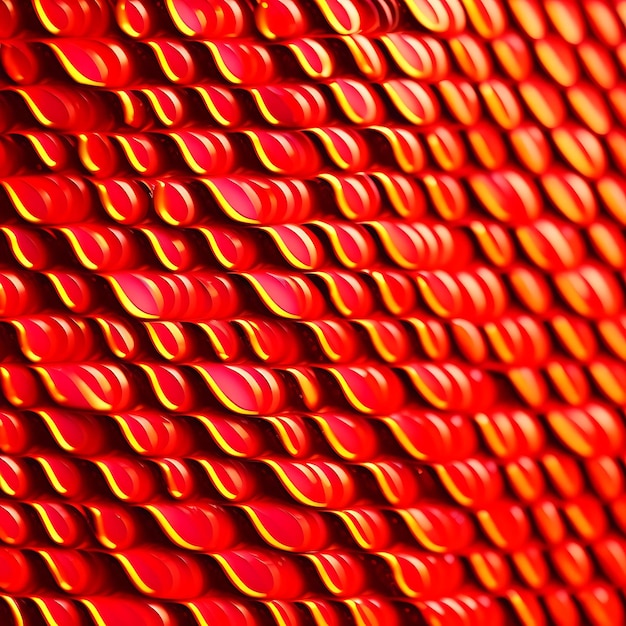 Background of red sequin Fashion shiny fabric Scales of round sequins