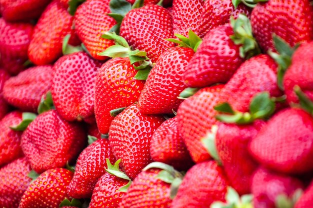 background of Red strawberries