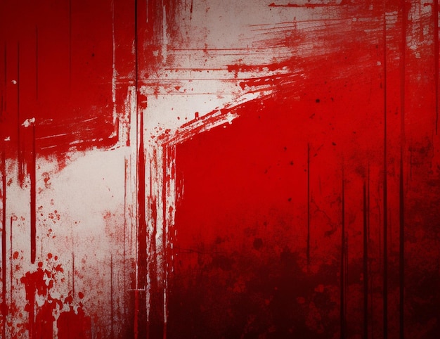 Background of red and white with a large red stain