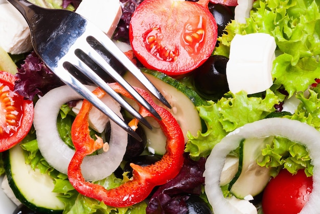 Background of resh healthy salad