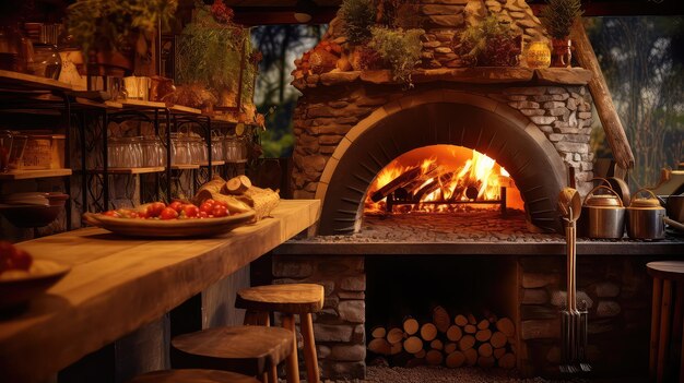 Foto ristorante di sfondo cibo italiano tradizionale