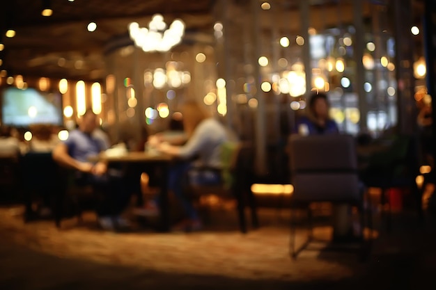 background restaurant / restaurant objects on a blurred background, beautiful bokeh, vintage background color cafe