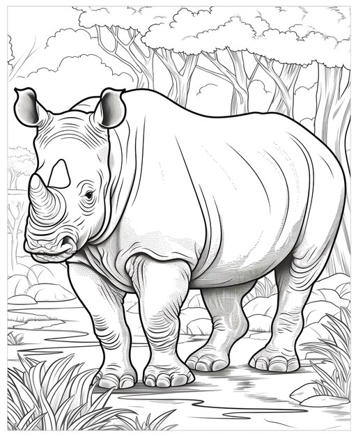 Photo background for rhinoceros