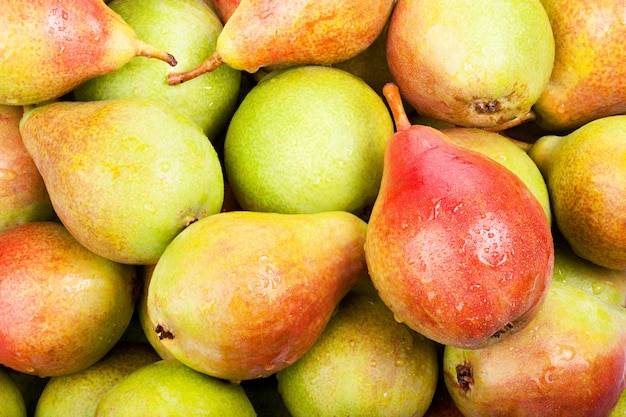 Background of ripe juicy pears for your design