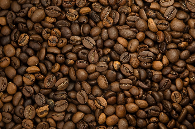 background of roasted coffee beans