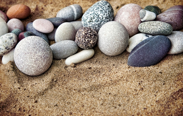 Background rocks and sand close up