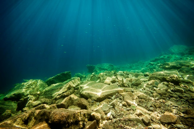 Background sand on the beach underwater