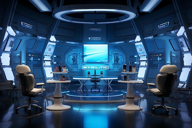 Photo background of sci fi laboratory high tech lab backdrop futuristic laborato content creator stream