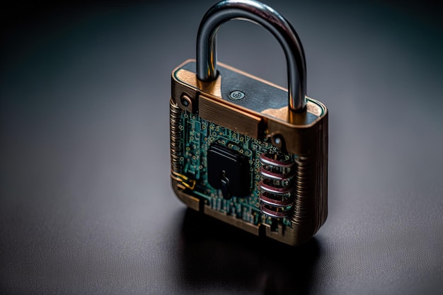 Background security and safety idea with a padlock