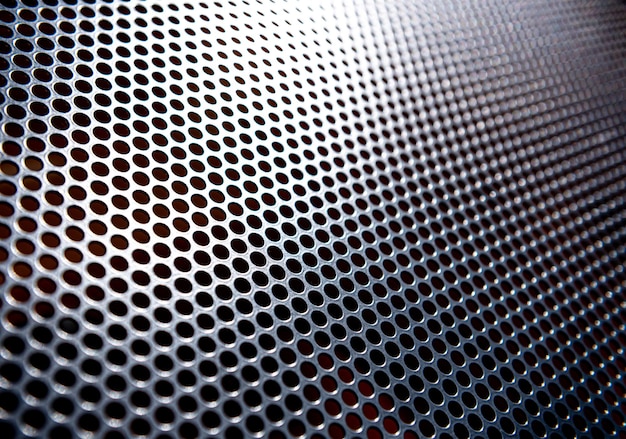 Background sheet of metal with circular holes