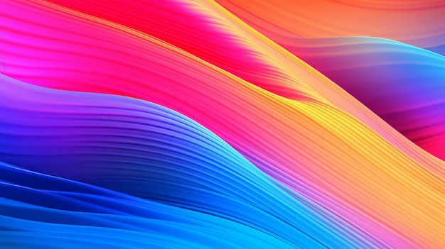 Background showcases a vibrant and multicolored gradient waves design adding a burst of lively hues that create an eyecatching and dynamic visual experience Generative Ai