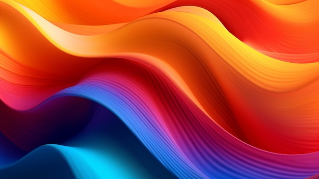 Background showcases a vibrant and multicolored gradient waves design adding a burst of lively hues that create an eyecatching and dynamic visual experience Generative Ai
