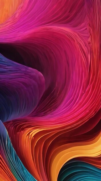 Background showcases a vibrant and multicolored gradient waves design adding a burst of lively hues