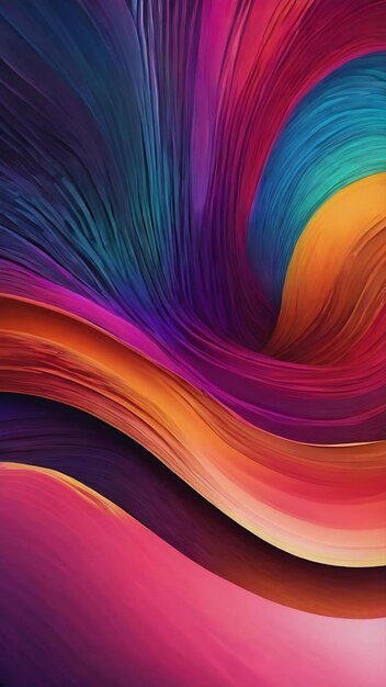 Background showcases a vibrant and multicolored gradient waves design adding a burst of lively hues