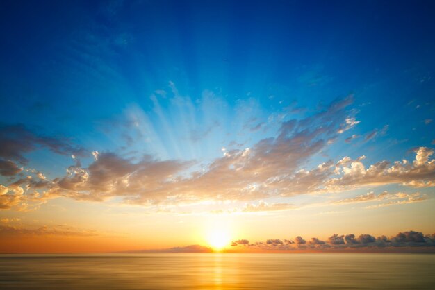 Background of the skyline scenery at sunrise and sunset on seaside islands