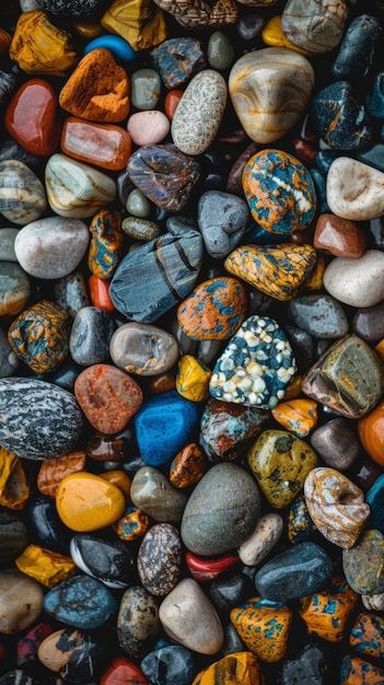 Background of small colorful stones