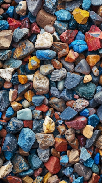 Background of small colorful stones