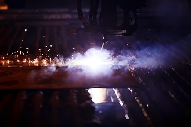 background sparks from welding