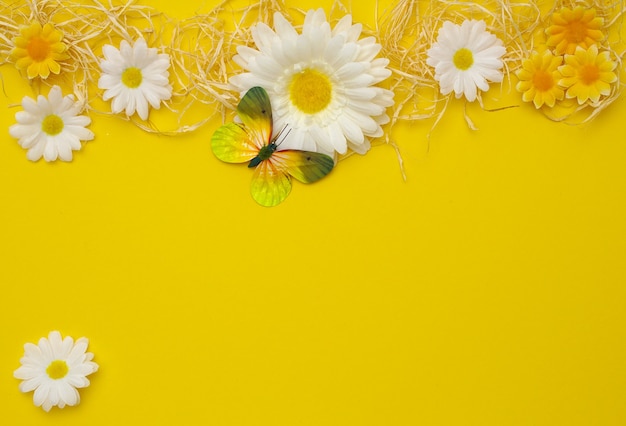 Background for Springtime and Eastertime in yellow