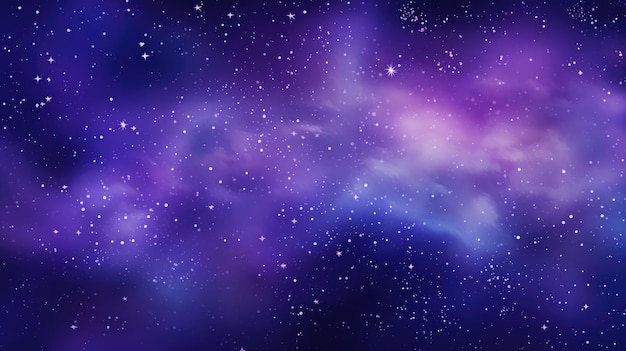 The background of the starry sky is in Purple color