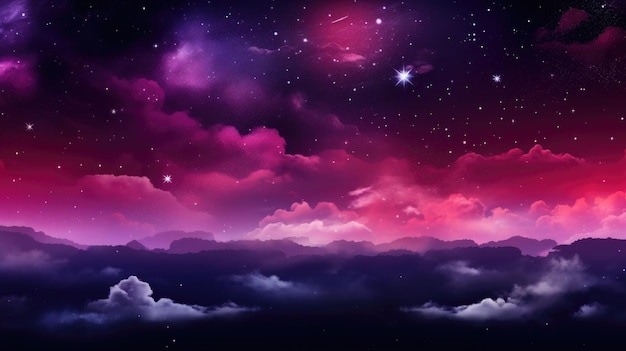 The background of the starry sky is in Ruby color