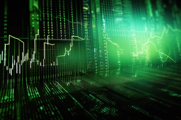 Background of stock and trading diagrams