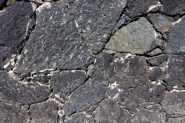 Background of stone wall texture. Close-up. Selective focus.