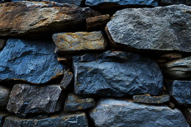 Background of stone wall texture Closeup of stone wall