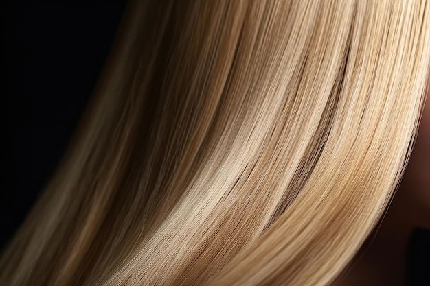 Background Straight Blonde Shiny Beautiful Well Generative AI