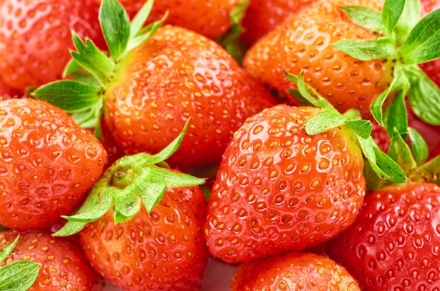 Background of strawberries