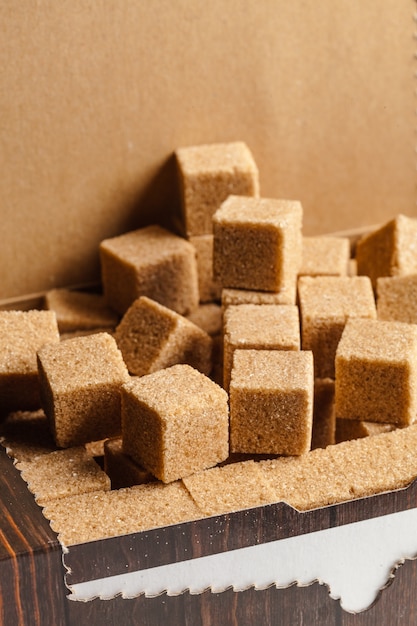 Background of sugar cubes