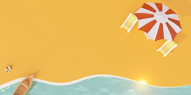 background summer banner beach sand background seaside tropical 3d illustration